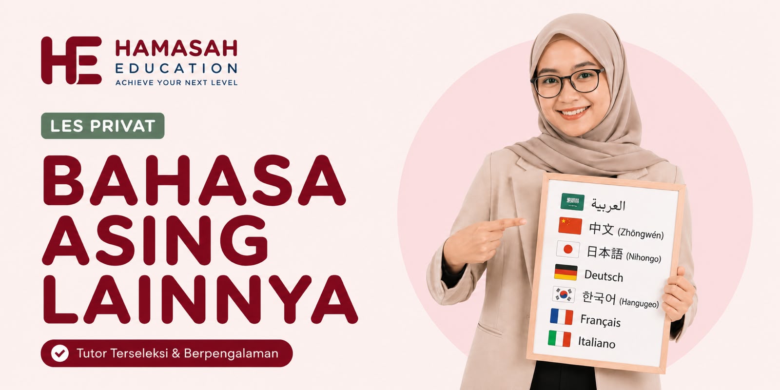Les Privat Bahasa Arab Mandarin Jepang Korea Surabaya